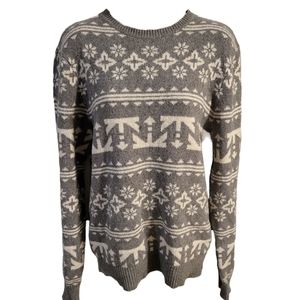 Levi's Grey & White Geo Holiday Knit Sweater (Unisex) Mens sz M ☆Like New☆